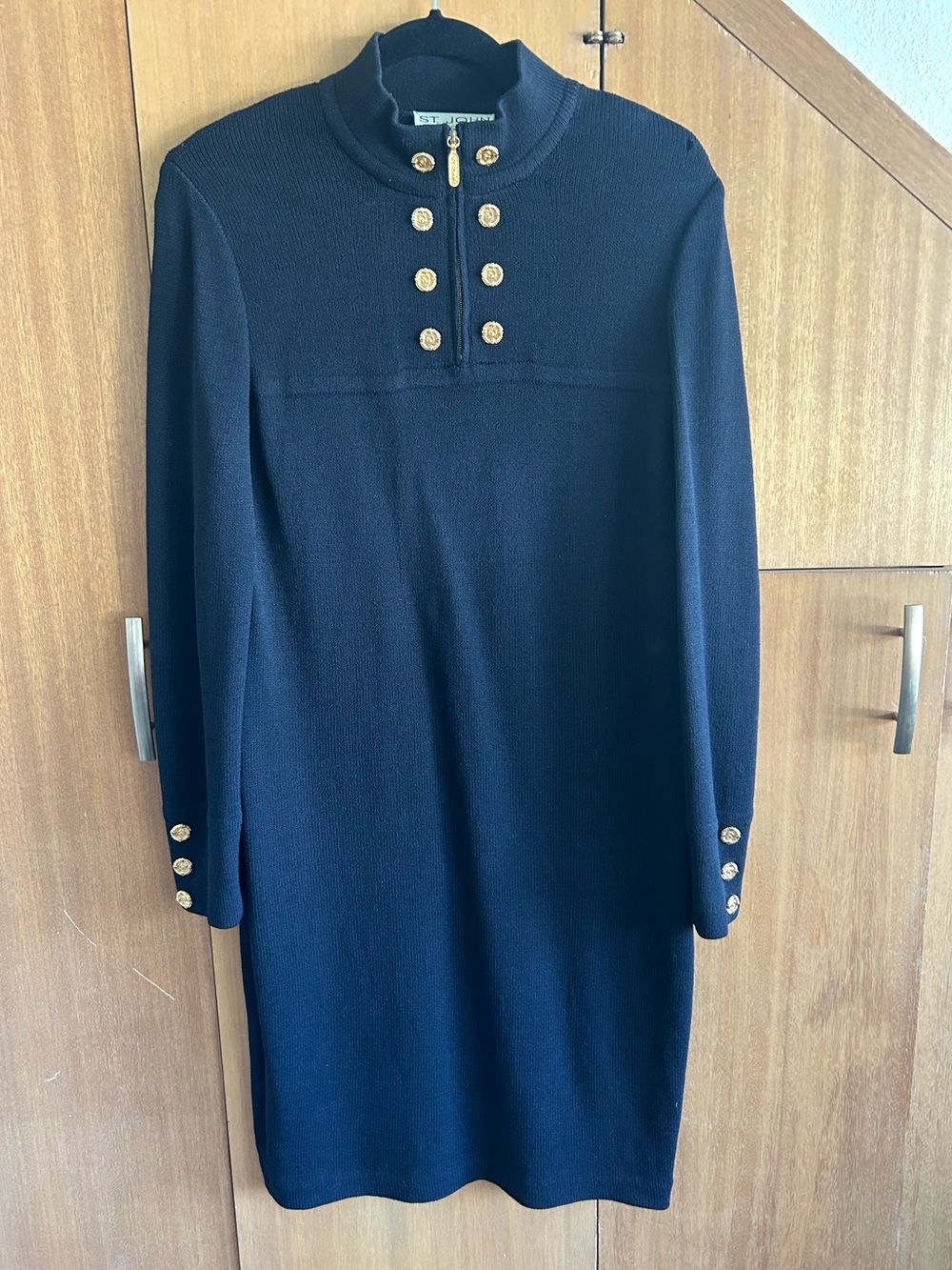 St. John Collection by Marie Gray Navy Knit Dress — Size 12